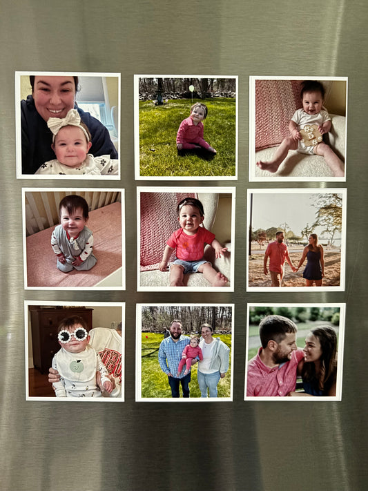 Custom Square Vinyl Magnet With White Border